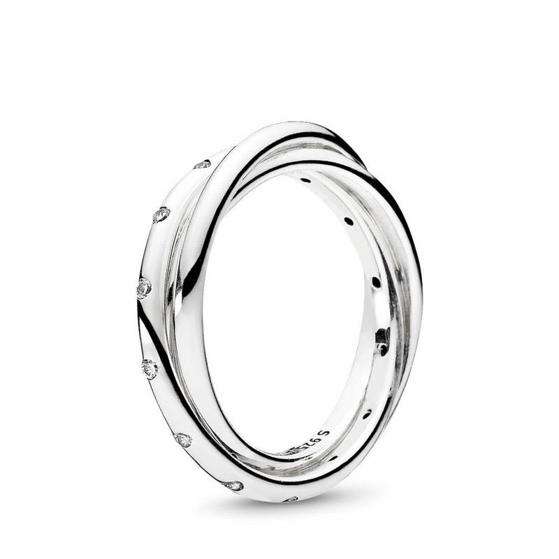 Pandora Swirling Symmetry Stackable Ring Outlet NZ, Sterling Silver (547169-YIH)